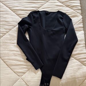 Good American  Black Long Sleeve Women's Top